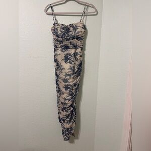 Express Floral Print Rouched Women Dress